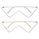 thumbnail image 3 of 2 gafas de sol en forma de V, sin lentes, con montura de metal ligero y brillante, ideales para fiestas, uso diario y negocios., 3 of 8