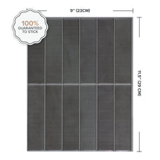 Smart Tiles Peel and Stick Backsplash, 5 Adhesive Tiles, Morocco Grey, 11.43"x9"