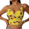 thumbnail image 1 of Fotbe Duck with Star Sunglasses Sujetador Deportivo Largo sin Aros para Mujer con Almohadillas y Soporte Medio, Transpirable y Absorbente, Camiseta Tipo Chaleco o Tank Top-XX-Large, 1 of 8