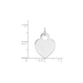 thumbnail image 3 of 14k White Gold Heart Pendant Charm for Women with Polished Engravable Surface, Classic Lock Design for Necklace or Bracelet, Symbol of Love and Romance, 3 of 5