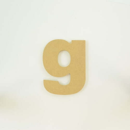 Package of 1, 10 Inch X 1/2" Thickness MDF Letter "g" in The Arial Font | Thick | Lower Case for Art & Craft Project, Made in USA