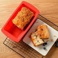 thumbnail image 1 of 2Pcs Non-stick Surface Mini Loaf Pan Food Grade Silicone Bread Loaf Pan Stackable Baking Bread Toast Mold, 1 of 7