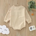 thumbnail image 5 of Gibobby Pañalero de algodón Bebé Niñas Manga Larga Bordar Recién Nacido Sudadera Monos(Beige, 6-12 Meses), 5 of 5