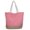 Red, variant on Women's Natural "Ready to Flamingle" Fashion Beach Canvas Tote Bag Handbag