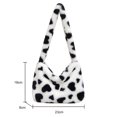 thumbnail image 1 of Bolsa de hombro de felpa Cute Love Heart Print Women Underarm Bag para ir de compras (negro) Likrtyny Para Estrenar, 1 of 9