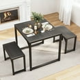 thumbnail image 3 of Dining Table Set for 2, Asofer Small Kitchen Table for Apartment, Black, 3 of 9