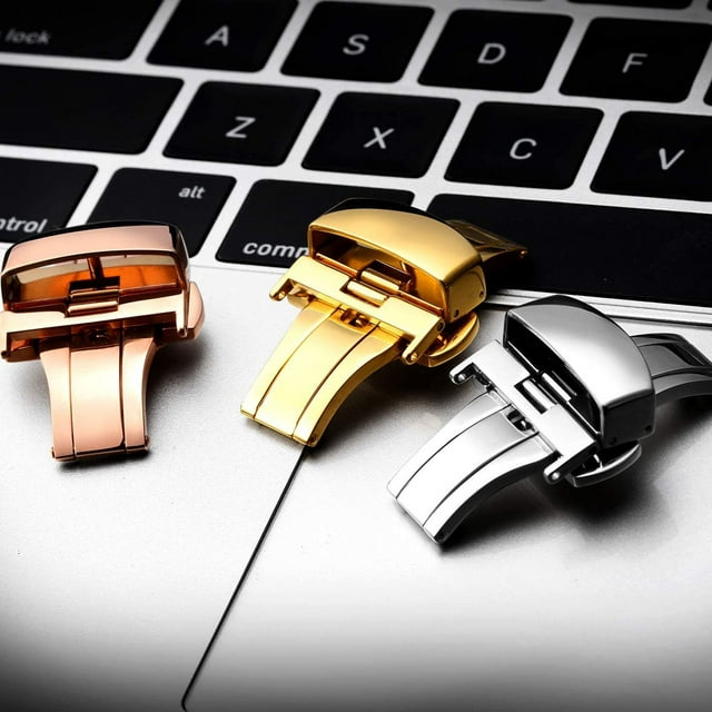 Watchband Buckle Stainless Steel Universal Replacement Clasp Rose Gold