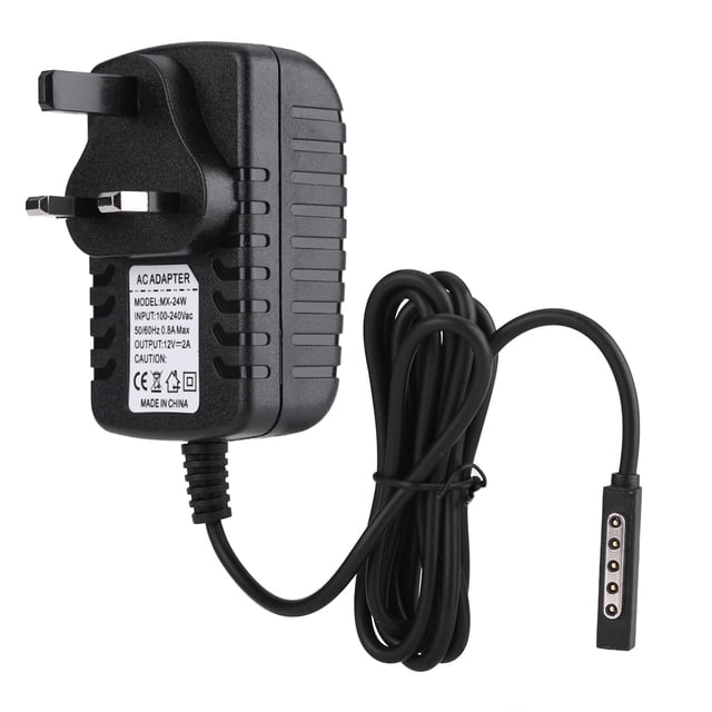 Cargador de tableta de 12 V 2 A para Microsoft Surface RT/ RT2 (enchufe del Reino Unido, 100-240 V)