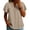 A_ Khaki, variant on Women's Ruffle Trim V Neck Polka Dot Short Sleeve Blouse Teal Blue Tone Lightweight Vacation Casual Tunic Mint Green XL
