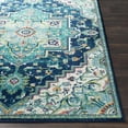 thumbnail image 6 of Hauteloom Trebloc Living Room, Bedroom Area Rug - Traditional - Teal, Navy, Aqua - 1'10" x 2'11", 6 of 12