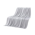 thumbnail image 2 of Silky Satin Cooling Blanket, Lightweight Breathable Summer Throw, Ultra-Thin No-Fill Bed Blanket for Sofa Nap Travel (Gray), 2 of 6
