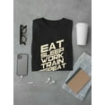 thumbnail image 3 of Eat Sleep Work Train Repeat Word T-Shirt Men -Image by Shutterstock, Male 3X-Large, 3 of 4