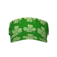 thumbnail image 2 of ZICANCN Sun Visors Hat for Women and Men, Plaid Green Shamrocks Beach Hats, Sports Hat for Golf Tennis Running, 2 of 7