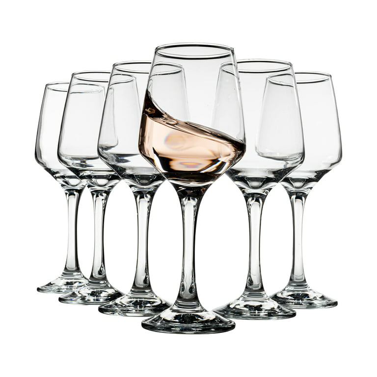 Vikko 10.5 Ounce Wine Glasses | Beautifully Shaped Thick and Durable Construction for Parties, Entertaining, and Everyday Use Dishwasher Safe Set of 6