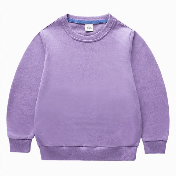 TOWED22 Kids Cotton Sweatshirt Basic Thin Long Sleeve Crewneck Pullover for Toddler and Girls Tops,3-4 Y