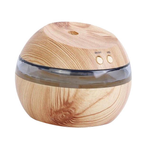 Humidificador Ultrasónico Portátil de de Difusor Aromático de Aceite Esencial con Luz , Cable de USB Madera natural BLESIY Difusor de aroma