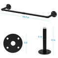 thumbnail image 6 of Urban Deco Industrial Pipe Clothes Rack,2 Set Multi-purpose Wall Mounted,Heavy Duty Detachable Hanging Clothes Rack for Closet Rod (Black,2 Base), 6 of 7