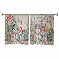 thumbnail image 2 of Christmas Snowman Sheer Curtains 54 Inches Long, Winter Vintage Xmas Tree Cardinal Light Filtering Window Curtains for Living Room/Bedroom, Rod Pocket Voile Sheer Drapes, 52"W x 54"L, 2 Panels, 2 of 9