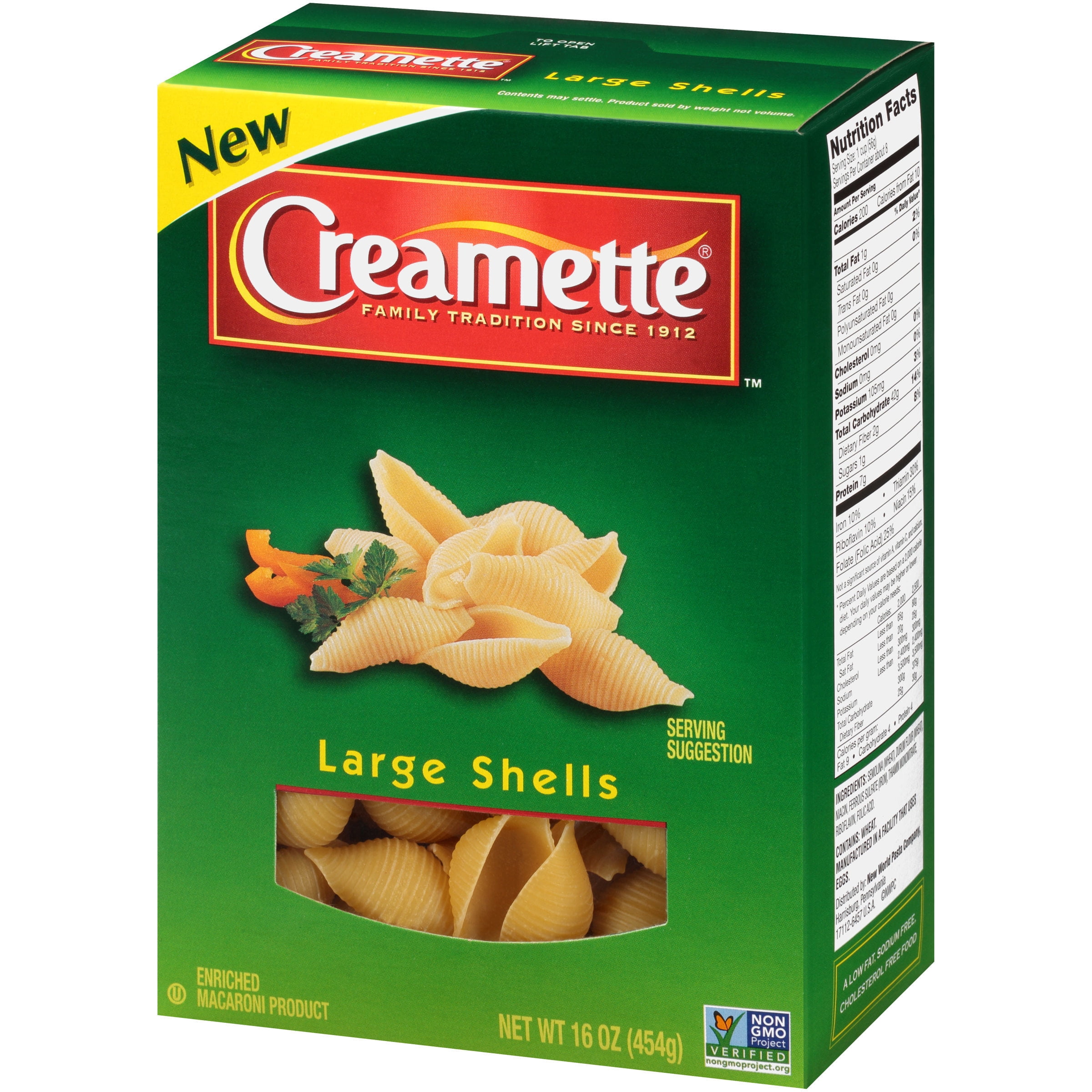(12 pack) CreametteÃÂ® Large Shells 16 oz. Box
