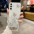 thumbnail image 4 of for Samsung Galaxy A15 Bling Case with Lanyard, Cute 3D Butterfly Glitter Soft TPU Phone Cover for Woman Girls Sparkle Shiny Slim Thin TPU + Crystal Wrist Strap for Galaxy A15 (Pink), 4 of 6