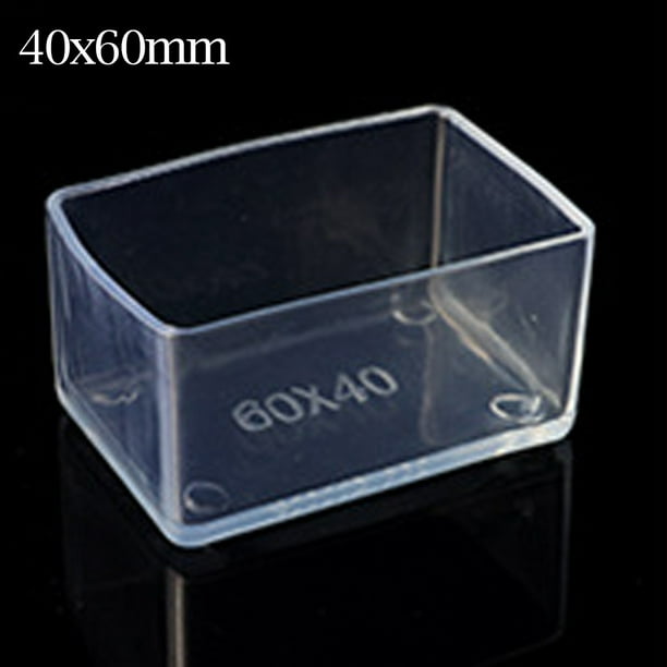 Gerich Chair Leg Cap Covers Clear, 12 Pcs Rubber Chair Leg Rectangle