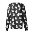 thumbnail image 6 of LNZGNM Halloween Womens Scrub Jacket Long Sleeve Button Front Festive Print Lightweight Layering Comfortable Work Uniform Comfort,Black(XXXXXL), 6 of 6