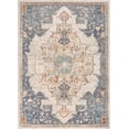 thumbnail image 2 of Well Woven Miro Lyon Vintage Medallion Ivory Blue Distressed 5'3" x 7'3" Area Rug, 2 of 8
