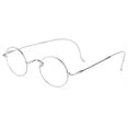 thumbnail image 3 of Agstum Retro Round Titanium Optical Eyeglasses Frame Wire Rim Cable Temples No Nose Pads, 3 of 12