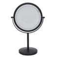 thumbnail image 4 of LED Lighted Mirror, Touch Switch LED Lighted Makeup Mirror Double Sided Soft Lighting 360 Degree Rotation Stainless Steel 3X Magnifying 8in  For Home Use, 4 of 8