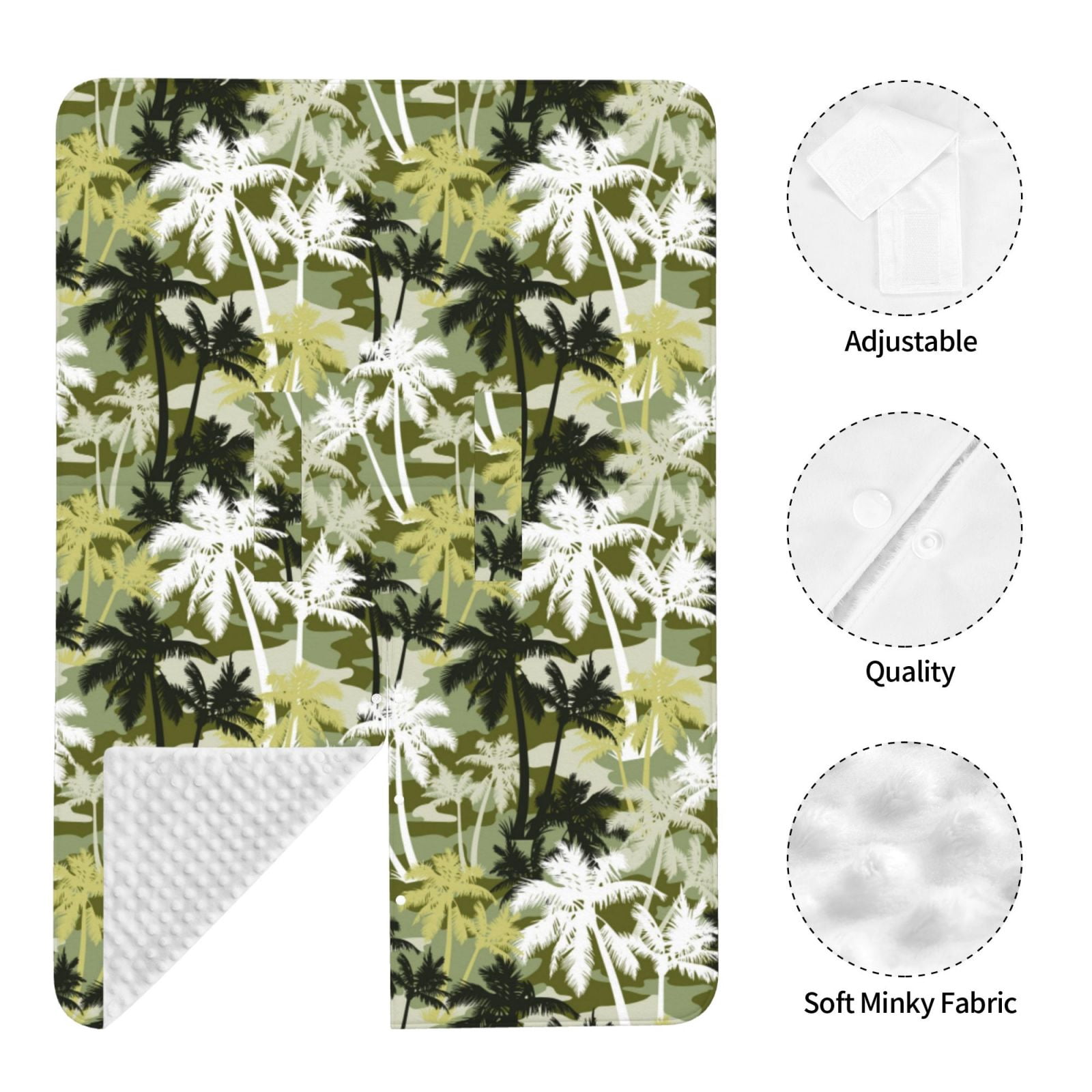 Naloa Hawaii Palms Baby Car Seat Cover, Breathable Baby Carrier Cover, Multiuse Baby Carrier Cover & Nursing Breastfeeding Cover