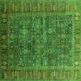 thumbnail image 1 of Ahgly Company Indoor Square Oriental Green Industrial Area Rugs, 4' Square, 1 of 4