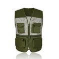 thumbnail image 2 of NERIES Summer Fishing Jacket with Front Pockets Multiple Size Zipper Waistcoat Outerwear Vests, 2 of 9