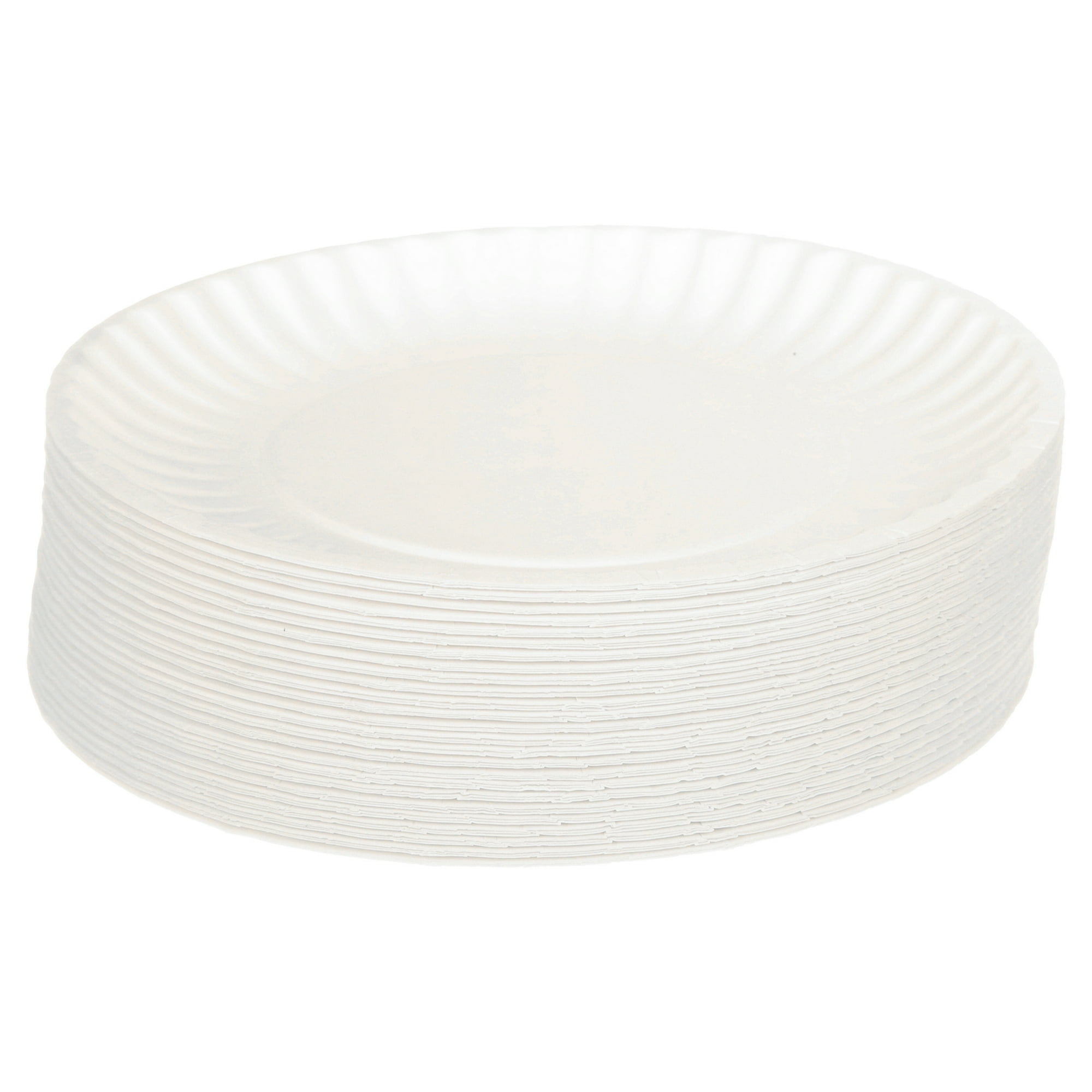 Great Value Coated Disposable Paper Plates, 9", 100 Count