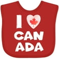 thumbnail image 3 of Inktastic I Love Canada Heart with Maple Leaf Boys or Girls Baby Bib, 3 of 4