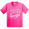 thumbnail image 3 of Inktastic I Love My Grandpa in White Chalk Heart Youth T-Shirt, 3 of 5