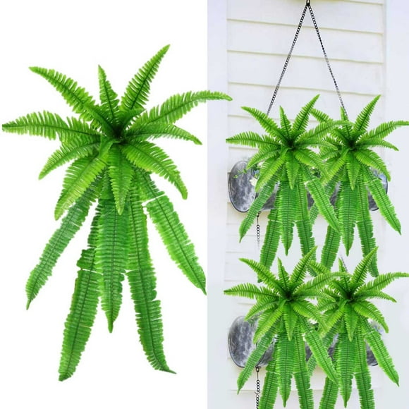 Boreal Craft Hanging with Flowers 1PC Long Lifelike Fern Ferns For Outdoors Ferns Flowers Fern For Porch Window Home