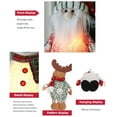 thumbnail image 2 of Kearding Muñeco Gnomo, colgante de Navidad, decoración navideña alegre y luminosa, múltiples patrones, decoraciones para el hogar, accesorios para Kits de decoración para fiestas Patrón de ciervo, 2 of 6