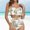Khaki, variant on Hvot&aat Womens Two Piece Layered Ruffle Bikini Fashion Multicolor Print Swimsuit High Waisted Triangle Trunks Bathing Suit