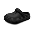 thumbnail image 4 of oqasdz Womens Slippers Summer Slide Sandals Thick Sole Comfort Clogs Slippers Solid Color Outdoor Beach Shoes with Non Design,Black, 4 of 4