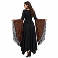 thumbnail image 6 of Witch Costume Women Halloween Costumes 2026 Bat Sleeve Dress Vampire Renaissance Medieval Adult Gothic Dresses Silver M, 6 of 6