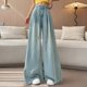 thumbnail image 1 of WILLBEST Jeans Mujer Pantalones Casuales de Pierna Ancha Para Mujer, de Tela Suave y Elástica, Cómodos, de Uso Diario, de Corte Holgado, Largos y Versátiles Para Todas Las Estaciones, de Color Liso., 1 of 3