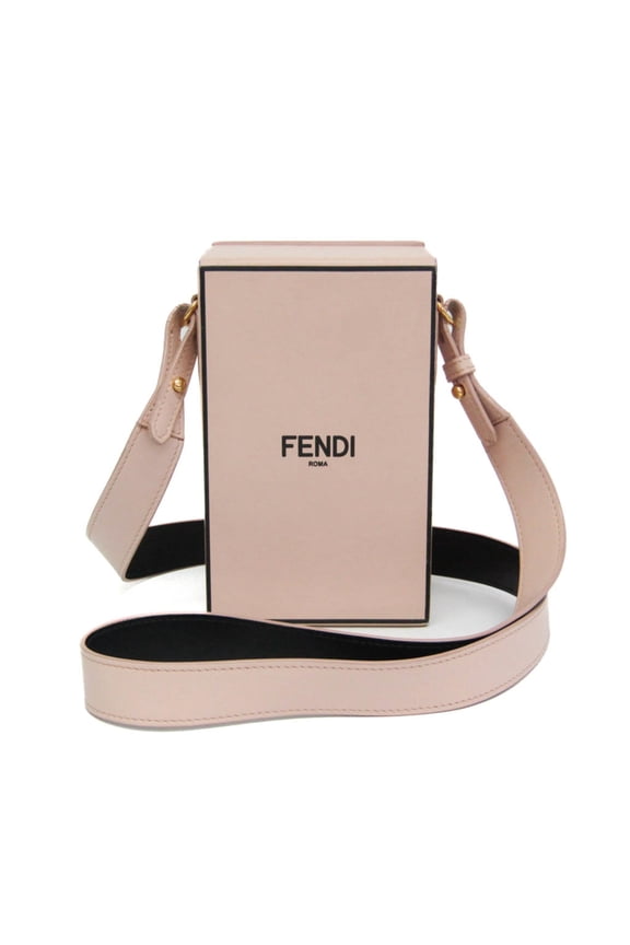Pre-Owned Fendi Box 8BT339 Women's Leather Shoulder Bag Pink