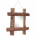 thumbnail image 5 of vidaXL Log Mirror Natural 19.7"x19.7" Solid Reclaimed Wood, 5 of 8