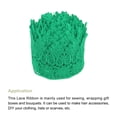 thumbnail image 3 of Uxcell 3.14 inch Wide 5 Yard Lace Ribbon Floral Pattern Green Embroidered Lace Trim for Sewing Making, Gift Wrapping, 3 of 5
