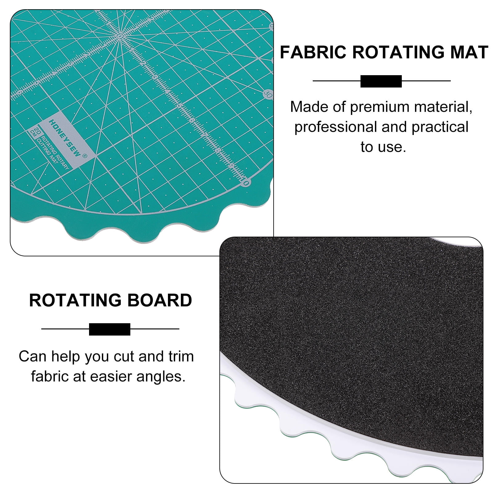 HOMEMAXS 3pcs Circle Rotary Cutting Mat Round Self Rotary Mat Turntable for Quilting Sewing 23X23cm