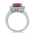 thumbnail image 2 of SZUL Women's 4 Carat Garnet and Diamond Ring in 14K White Gold, 2 of 3