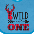 thumbnail image 4 of Inktastic Plaid Deer Wild and 1 with Arrow Boys or Girls Baby Bib, 4 of 4