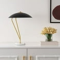 thumbnail image 3 of SAFAVIEH Suarez 20 in. Modern Brass Metal Table Lamp with Black Shade, 3 of 5