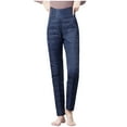 thumbnail image 5 of Bigersell Women High Skinny Pants Full Length Solid Casual Heating Warm Down Pants Outdoor Ski Warm Abdomen Waist Constant Temperature Electric Heating Pants Stretch Warm Jeggings for Ladies, 5 of 5