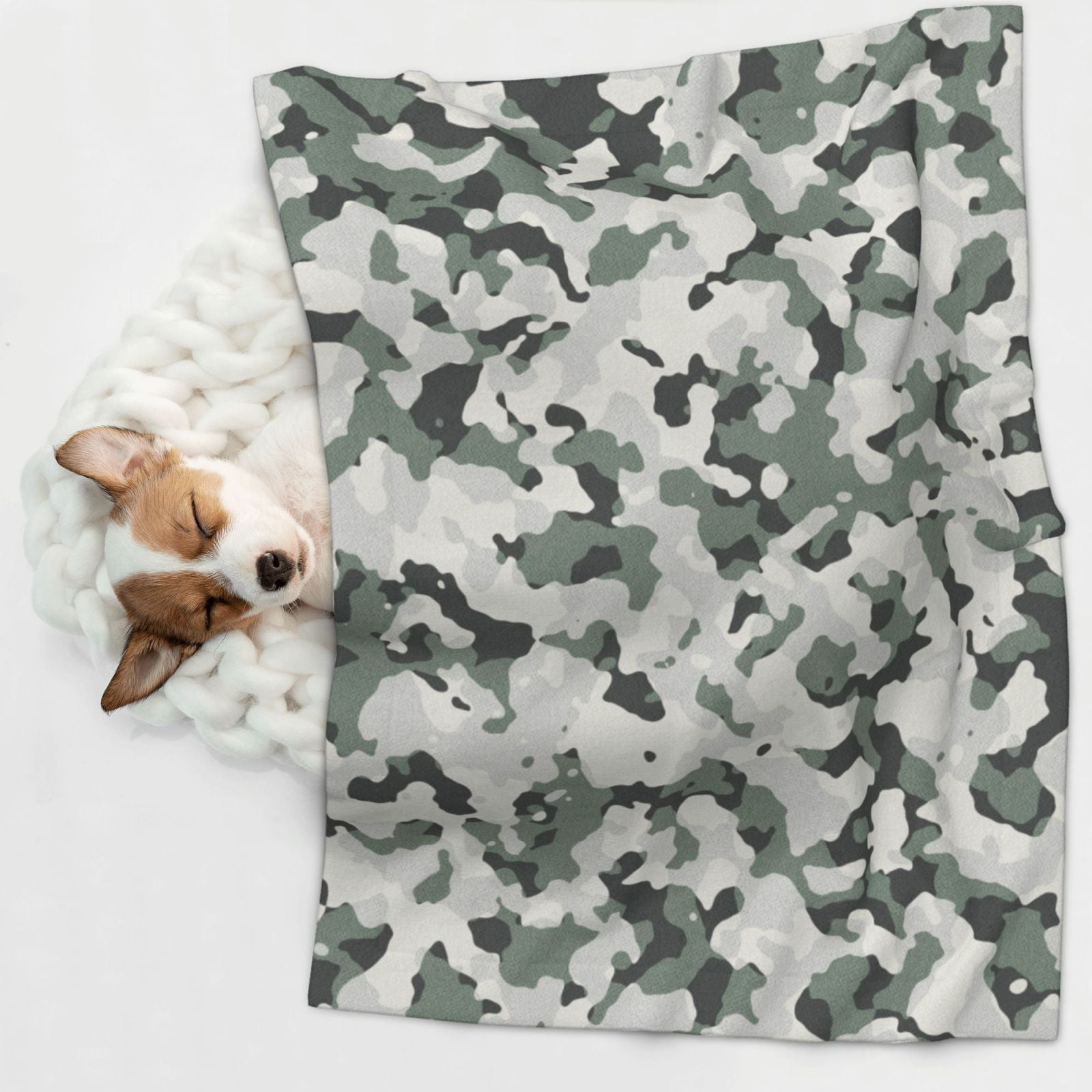 Print Camouflage Pattern Dog Blanket Soft Warm Flannel Cat Blanket Great Pet Throw for Cats Puppy Small Medium Large Dog